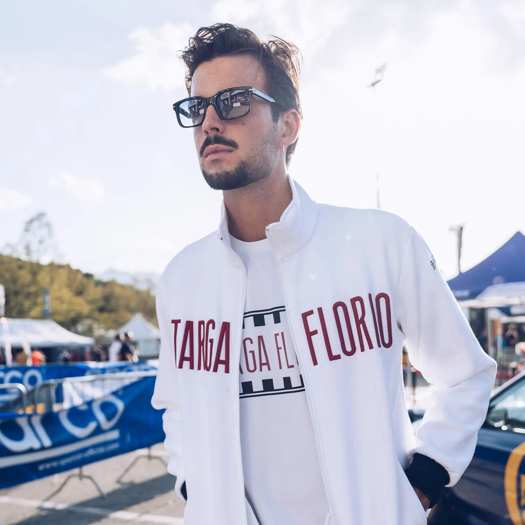 Sweat Zippé Targa Florio #F2 Blanc-Sparco Fashion