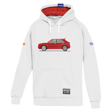 Sudadera con Capucha Lancia Delta HF Blanco/Rojo