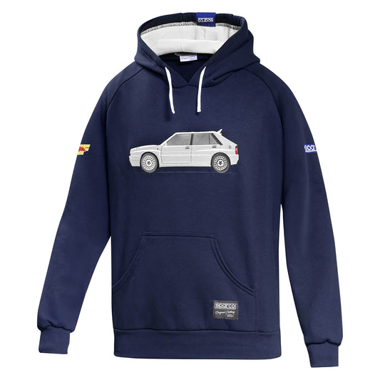 Sudadera con Capucha Lancia Delta HF Azul/Blanco