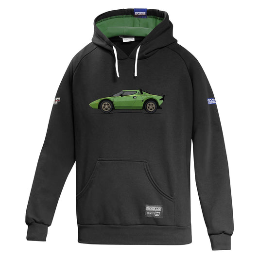 Sudadera con Capucha Lancia HF GR4 Stratos Negro/Verde