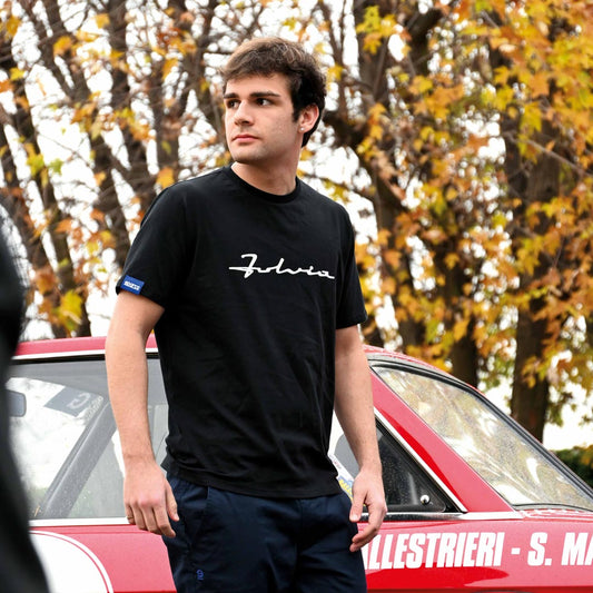 Camiseta Lancia HF Fulvia Logo Negra