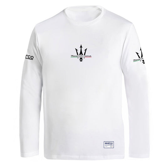 Camiseta Manga Larga Maserati Blanco