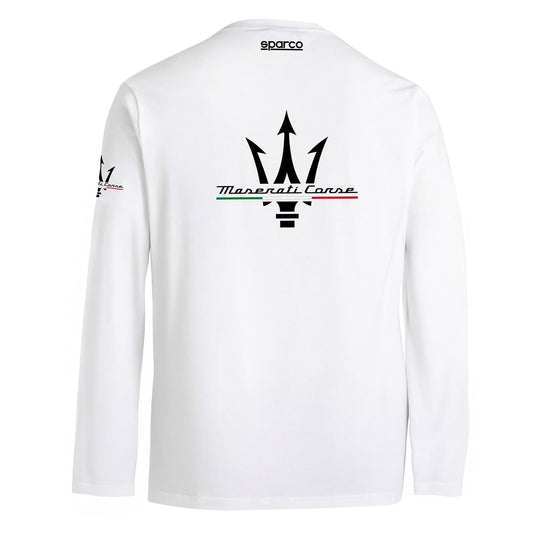 Camiseta Manga Larga Maserati Blanco
