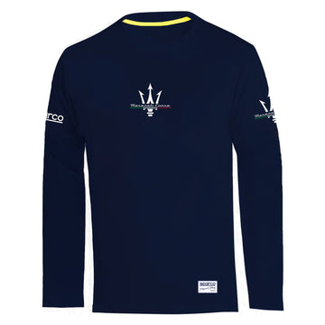 Camiseta Manga Larga Maserati Azul