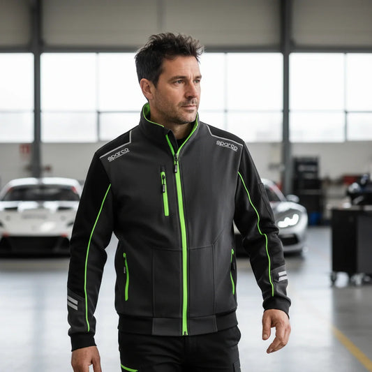 Chaqueta Light Shell Austin Gris/Verde